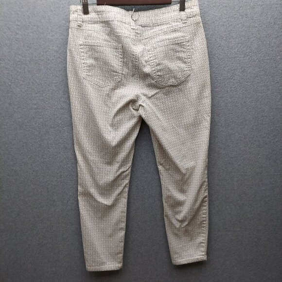 D. Jeans Womens Size 12 Ankle Pants White & Gray Cotton Blend - Picture 3 of 3